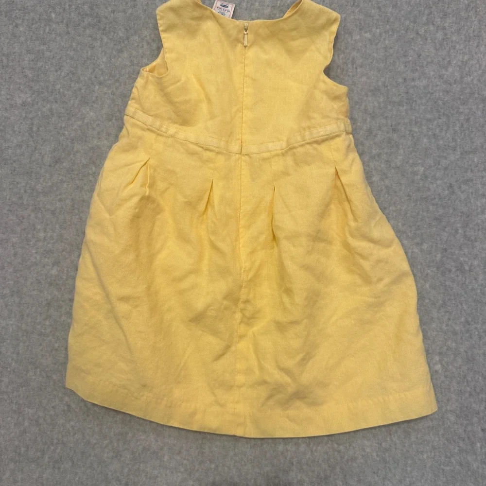 Old Navy Vintage‎ 2005 Yellow Linen Floral Embroidered Dress Shoes Set 18-24M